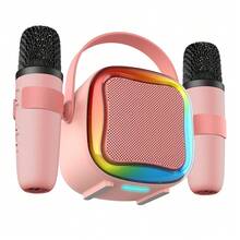Reletech Portable Bluetooth Karaoke Speaker With 2 Wireless Microphones, RGB Gradient Light, Recording & Multi Sound Effects, Mini Karaoke Machine For Home Party Indoor Gathering - View 2