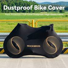 ROCKBROS 1PC Full-Coverage Dustproof Bicycle Cover With Smooth Zipper, Suitable For 24–29-Inch Mountain Bikes And 700C Road Bikes - Black - View 3