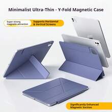 Strong Magnetic Adsorption Slim Tri-Fold Stand Protective Case Compatible With IPad Pro 13-Inch M5 M4 2026, Air 11 M2 10.9, Air 5th Gen, 10th Gen, 11th Gen, A16 2025, M3 Air 13, Supports Pencil Pro And Pencil - Lavender Y - View 4