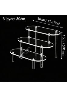 1 cái - Kệ trưng bày nhiều tầng bằng acrylic trong suốt, thiết kế hình thang/bo tròn, dùng để đựng nước hoa, trang sức, búp bê và mỹ phẩm, dễ lắp ráp và bền bỉ. Kệ lưu trữ phụ kiện chăm sóc da và bàn trang điểm cho ký túc xá, trang trí phòng tựu trường - Trong sáng - Xem 9