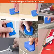 5/8/10/12pcs Multi-Function Grout Removal Tool Set, Metal And Plastic Tile Gap Scraper, Kitchen Sink And Bathroom Window Renovation Angle Sealant Tool. Glue Scraper Plate, Glue Remover, Glass Glue Scraper, Corner Scraper, Grout Tool. Manual Tool Set - Multicolor - View 7