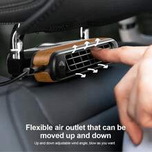 1pc USB Powered Portable Car Seat Cooling Fan, Car Air Conditioning Fan, Built-In Dual Turbo Fan, Independent Switch, Compact Design, Business Style, Quiet Operation, Suitable For Trucks, Sedans And Other Vehicle Models - Other - View 6