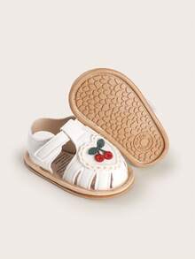 Summer Princess Sandals For Girls, 3-6-9 Months, Cute, Breathable, Comfortable Rubber Soles, Infant Shoes, Soft Soles For 1-Year-Olds - White - View 2