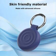 1pc Silicone Protective Case Waterproof Anti-Lost Tracker Cover Keychain Locator Holder Shell Compatible With Apple AirTag Tracker Accessories - Multicolor - View 4