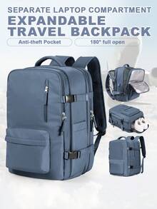 Large Capacity Travel Backpack Unisex Style, High School And College Student Back To School Luggage Backpack, Waterproof Nylon Durable, College Student Backpack, With Independent Shoe Compartment, Multi-Functional Dry And Wet Separation Compartment Storage, Luggage Storage Bag, Expandable Capacity Multi-Compartment Business Functional Backpack, Expandable Extra Large Laptop Backpack, Outdoor Travel Carry-On Boarding Travel Backpack, Personal Backpack, 15.6 Inch, 17 Inch Laptop Backpack - Multicolor - View 16