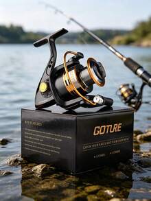 GOTURE 1pc High Strength Metal Wire Spool 6+1BB Series - Rust Resistant And Durable Rotating Fishing Reel( 4000 Series) - Multicolor - View 7