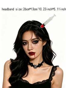 1pc/6pcs Halloween Horror Headband Set With Realistic Axe, Knife, Saw, Scissors And Blade Headbands, Blood Splatter Effect, Suitable For Halloween Costume, Party Pranks, Haunted House And Gothic Style - Halloween Headband - View 7