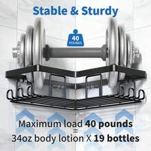 2-3pcs Bathroom Storage Rack, Bathroom Wall Storage, Kitchen Storage Rack, Balcony Storage Rack, Suitable For Kitchen, Bathroom, Toilet, Balcony, Tungsten Steel Material, Sturdy And Durable, Moisture-Proof And Rust-Proof, Bottle And Jar Storage Rack, Space-Saving, Two Installation Methods, Drill-Free Storage Rack - Multicolor - View 5