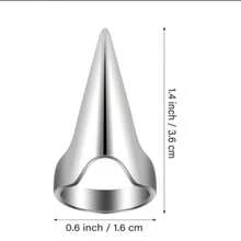 5/10 piezas Anillos de garra de metal gótico de dedo completo, anillos de garra de lobo estilo punk exagerado, herramientas de sección de cabello para trenzado, rizado y peinado - Multicolor - Ver 5