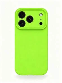 High-Quality Liquid Silicone Phone Case, Compatible With IPhone 17 Pro Max, 17 Pro, 17 Air, 17, 16, 15, 14, 13, 12, 11 Pro Max Plus, Soft-Touch Skin-Friendly, Shockproof Protective Cover - Fluorescent Green - View 3