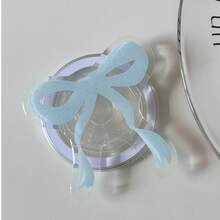 1 pièce Support de téléphone magnétique avec design de niche, anneau de support de téléphone magnétique en forme de papillon rose-bleu, support de téléphone portable de poche - Multicolore - Voir 7