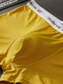 HIALEGION 5 cái/gói quần lót boxer nam: mặc thường ngày tại nhà, phong cách retro, vải polyester mềm thoải mái, phù hợp cho thể thao và boxing, đồ lót nam - Nhiều màu - Xem 5