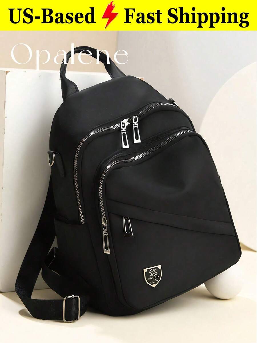 Classic Beaded Quilted Backpack For Women Waterproof Business Casual Commuting Travel Bag Cute Multi-Compartment Computer Daypack For Back To School - 彩色 - 查看 1