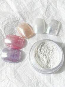 New Nail Art Powder Transparent Shiny Powder Glass Nail Powder Nail Decoration, With High Gloss Transparent Effect (0.5g/Bottle) - 彩色 - 查看 6
