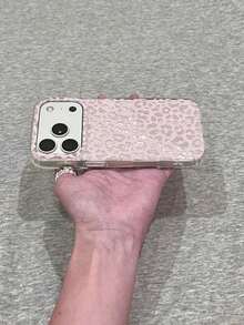 Luxury Leopard Print Shell Texture Phone Case, Compatible With IPhone 17 Pro Max 17 Pro 17 Air 17 16 15 14 Plus 13 12 Pro Max 11, Fashion Shockproof Back Cover - Pink - View 2