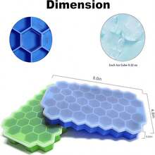 Silicone Honeycomb Ice Cube Tray With Lid - 37 Cavities, Flexible Ice Maker, Suitable For Summer Drinks, Easy Release And Easy To Clean, Essential For Cold Beverages - Multicolor - View 4