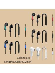 Hochwertige Audioqualität & klare Anrufqualität Kabel-Ohrhörer - leicht, knitterfrei, mit 3,5 mm/Typ-C-Anschluss und Lautstärkeregelung - ideal für Gamer und als Geschenk - Grün - Übersicht 3