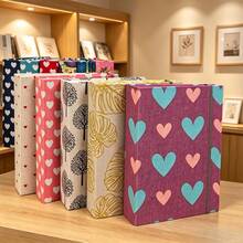 200 Slots Creative Large Capacity Family Photo Album, Holds 200 Pcs 6 Inch Photos, Multiple Styles With Leaf & Heart Pattern, Perfect For Home Living Room Office Decoration, Wedding, Kids, Travel, Family And Baby Memory Record - Multicolor - View 2