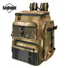 Seaknight 47L 釣魚背包，防水 1000D 釣具包附釣竿固定座，大容量釣魚裝備袋，適用於釣魚愛好者、露營、健行 - 彩色 - 查看 10