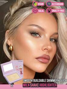 Misslyn -Milk Shake Highlighter, Champagne Gold & Silver Glitter Highlighter, Face Illuminator, Long-Wear Brightening, Rich Pigment, Silky Formula, Natural Glow, Shimmer Makeup, Party Ready, Y2K Makeup, Vegan & Cruelty-Free, Valentine's Day Gift - #2 - View 10
