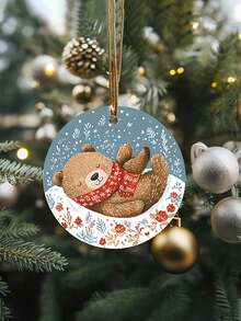 4pcs Nordic Scandinavian Round Santa Claus Snowman Reindeer Christmas Tree Hanging Decor DIY UV DTF Erasable Transfer Stickers, Winter Merry Christmas Theme Suitable For Mugs, Coffee Cups, Glass Cups, Vases, Laptops, Phone Cases, Greeting Cards, Illustrations, Junk Journals, Planners, Scrapbooks, Photo Albums And Home Decor, 6.8cm - Nordic Style - View 10