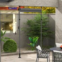 Vertical Awning/Balcony Blind 150 X 220-310cm With Crank, Weatherproof Balcony Privacy Screen Made Of Polyester In Dark Grey For Garden - 深灰色 - 查看 7