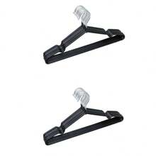 10/20/40/60/100pcs Set Anti-Slip Coated Clothes Hangers, Morandian Color System, Luxury Home Use - Black - View 19