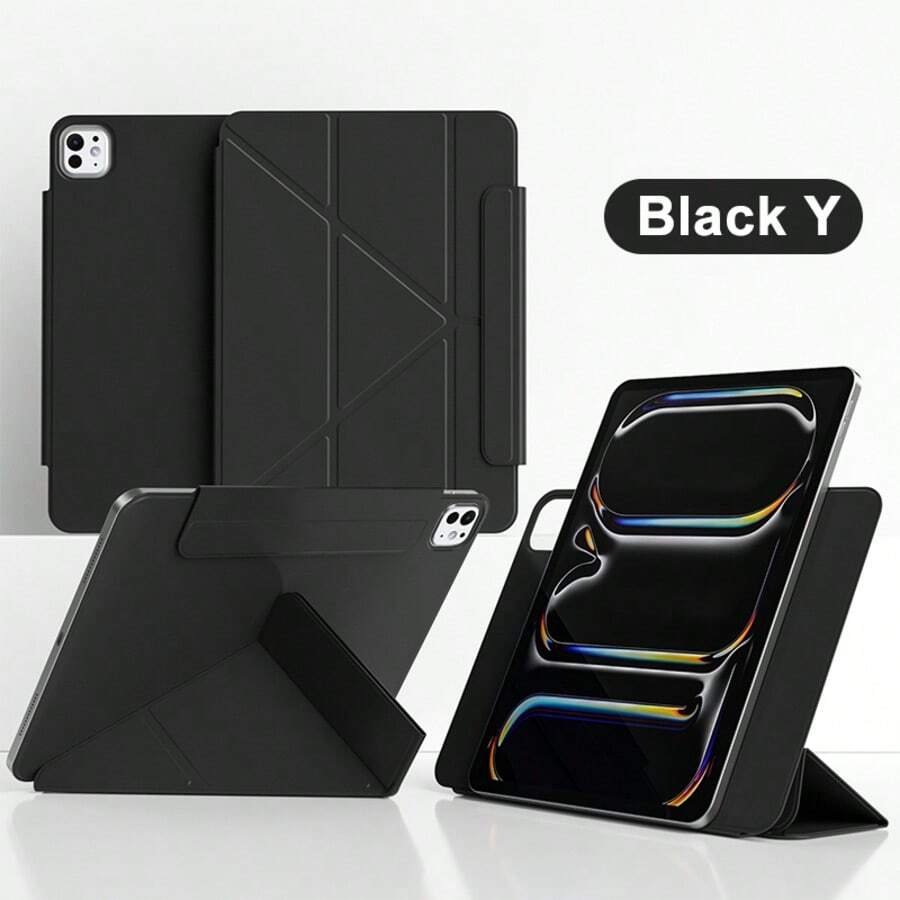 強磁超薄三折支架保護殼，相容 iPad Pro 13 吋 M5 M4 2026、Air 11 M2 10.9、Air 第 5 代、第 10 代、第 11 代 A16 2025、M3 Air 13，支援 Pencil Pro 與 Pencil