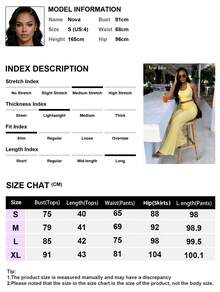 NEW IDEA Women's Y2K Pale Yellow 2 Pieces Set, Halter Crop Top & Side Drawstring Flare Pants, Suitable For Dating, Casual Outings - Light Yellow - View 6