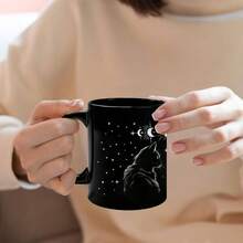 Taza de gato negro de 11 onzas para amantes de los gatos regalos para mujeres, divertida taza de caf gtica, decoracin gtica, taza de Halloween con gatos, regalo gtico, regalos de bruja para - 325 ml - Ver 3