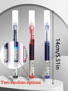 25/10/5/1pc Liquid Ink Pens, Quick-Dry Signature Pens, 0.5mm Black/Blue/Red Ink, School/Office Essential, Back To School - Multicolor - View 6