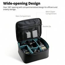 Ambitful Zoom P7 便攜相機內置收納袋，防震尼龍攝影設備收納包，適用於單反鏡頭、Godox ML 系列燈具、 Mini 無人機，旅行收納手提包，多色可選 - 查看 5