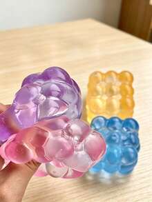 Colorful Transparent Jelly Hand Training Tool, Bubble Cluster TPR Soft Rubber Hand Exerciser, Stress Relief And Grip Strength Enhancement Gadget - Multicolor - View 4