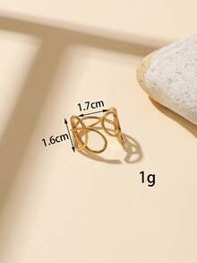 1/13pcs Exotic Hollow Carved Ring Set, Tree Of Life, Star, Flower Mixed Styles, Daily Outing Layered Wear Atmosphere Vintage Gold Hand Jewelry, Can Also Be Worn Individually. - Yellow Gold - View 6