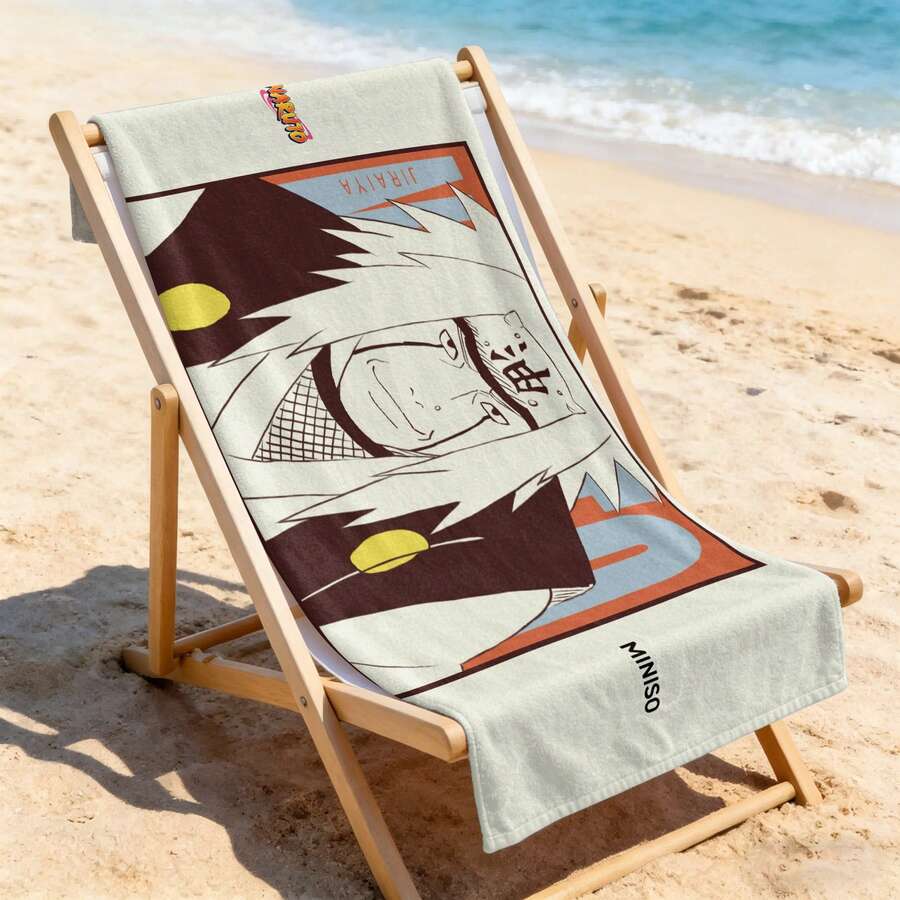 Naruto Jiraiya Printed Quick Dry Microfiber Beach Towel For Beach Vacation And Outdoor Sports - A - View 1