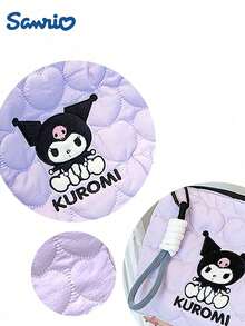 SANRIO 1 pieza Bolsa de almacenamiento de gran capacidad con licencia oficial de   , bolsa de maquillaje suave y transpirable, organizador de cosméticos multifuncional, bolsa de aseo, organizador de accesorios, bolsa de almacenamiento para viajes, adecuada para organización del hogar y viajes, estilo de dibujos animados lindo, regalo de cumpleaños y festividades para mujeres, novias, fans - Multicolor - Ver 4