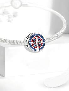 1pc St. Benedict Guardian Bead, Suitable For Women's Bracelet DIY Jewelry Making, Daily Matching Decoration - Saint Ben - View 3