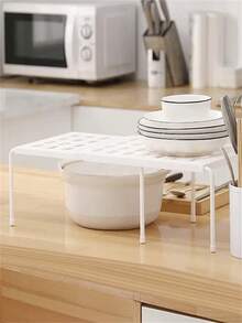 1pc/2pcs Solid Color Detachable Expandable Shoe Rack, Plastic Shoe & Slipper Storage Organizer, Suitable For Kitchen, Living Room, Dorm. Can Be Placed In Entryway, Under Bed, Bathroom, Closet. Reinforced Expandable Shoe Rack. - Multicolor - View 16
