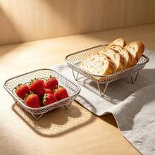 Household Stainless Steel Air Fryer Rack, No-Flip Easy-To-Clean Filtering Draining And Oil-Draining Rack - Deep Fryer Grill - View 3