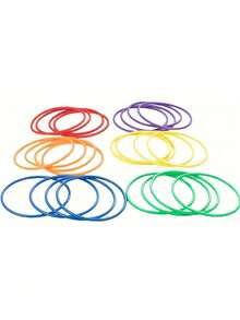 30pcs/10pcs/2pcs Juego de Lanzamiento de Aros de Plástico Multicolor, Aros de Carnaval, Para Juegos de Práctica de Velocidad y Agilidad, Juegos de Jardín y Patio al Aire Libre, Juegos de Despedida de Soltera, Regalos de Fiesta de Cumpleaños y Vacaciones de Carnaval, Accesorios de Fiesta de Festival de Playa y Césped (Colores Aleatorios) - Multicolor - Ver 7