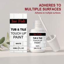 30ml 浴室浴缸與陶瓷磚補漆漆，內建刷子，DIY 白色漆用於修補浴缸缺口、裂縫與刮痕 - 浴缸磁磚修補漆 - 查看 9