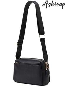 Women's Leather Wallet Shoulder Bag, Handbag, Tote Bag, Crossbody Bag - Black - View 1