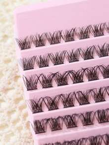 120PCS 10-18mm D Curl Eyelash Extension Kit, Includes Eyelash Glue, Sealing Glue, Eyelash Clusters, DIY Eyelash Extension Tools, For Eyelash Gluing, Eyelash Cluster Set, Eyelashes, False Eyelashes - Black - View 6