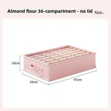 Caja de almacenamiento de ropa interior: bragas, calcetines, sujetadores - Organizador 3 en 1 Bolsa de almacenamiento con cajón para armario doméstico - Beige-36Grid-WithTaid - Ver 20