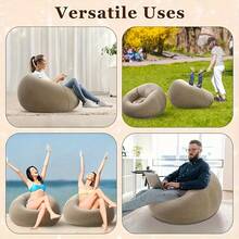 Inflatable Sofa Beanbag Inflatable Recliner Inflatable Couch Folding Portable Inflatable Chair Living Room Bedroom Balcony Reading Room - Multicolor - View 12