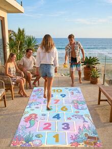 A Dreamy Macaron Style Floor Game Mat Suitable For Vacations, Family Gatherings, Spring And Summer Picnics, Beach Themed Parties, Adult Group Games, And Interactive Puzzle Games For Boys And Girls - Multicolor - View 8