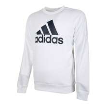 Adidas Men's Logo Pattern Outdoor Casual Pullover Crewneck Knit Sweatshirt White Sweatshirt Men - 彩色 - 查看 3