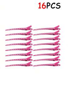 28/16/2PCS Rose Red Hair Fixing Clips, Root Volumizing Hair Clips, No-Trace Hair Clips, Bangs Duckbill Positioning Clips, Makeup Artist Styling Clips,Claw Clips - Multicolor - View 7