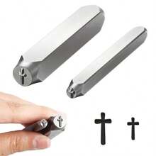 KLONKEE 1/2PCS Cross Metal Stamping Tools, Metal Punch Stamps For Stamping/Punching Metal, Jewelry, Clay, Leather, Wood Handmade Stamping Mold Set - Cross Stamp - View 6