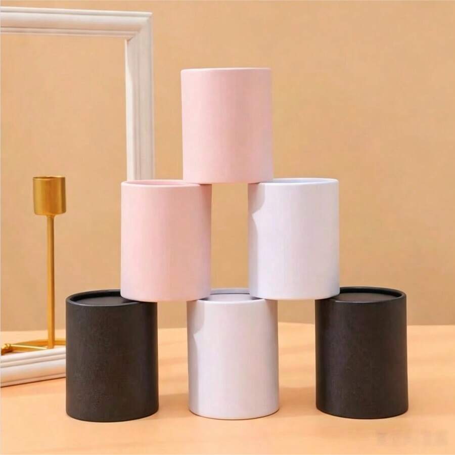 4 hộp sắp xếp hoa bó tròn màu trắng/hồng/đen, hộp đóng gói hoa nhỏ, xô hoa nhỏ đóng gói ngày Valentine, xô mini cầm tay ôm hoa - Xem 1